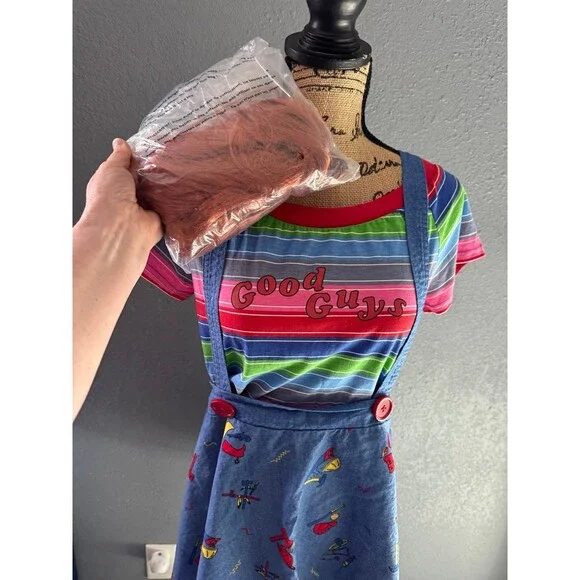 Spirit Chucky Costume with Blue and Red Accents, Large 12-14 New missing socks - Picture 2 of 8